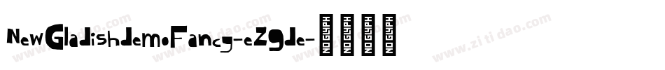 NewGladishdemoFancy-eZ9de字体转换