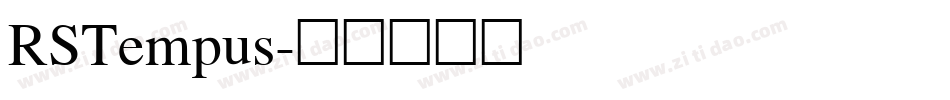 RSTempus字体转换