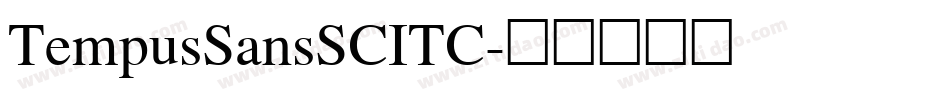 TempusSansSCITC字体转换