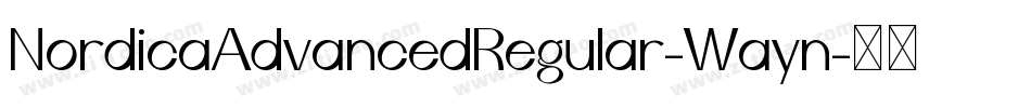 NordicaAdvancedRegular-Wayn字体转换