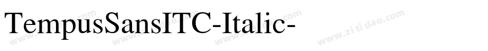 TempusSansITC-Italic字体转换