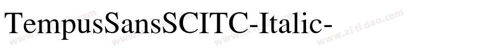 TempusSansSCITC-Italic字体转换