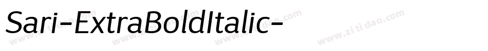 Sari-ExtraBoldItalic字体转换