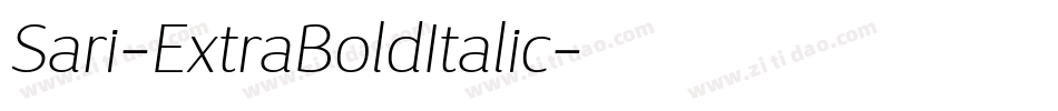 Sari-ExtraBoldItalic字体转换