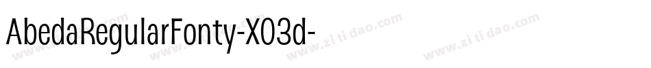 AbedaRegularFonty-X03d字体转换