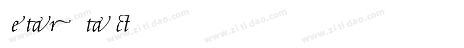 CentaurMT-Italic字体转换