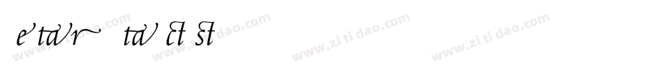 CentaurMT-ItalicOsF字体转换