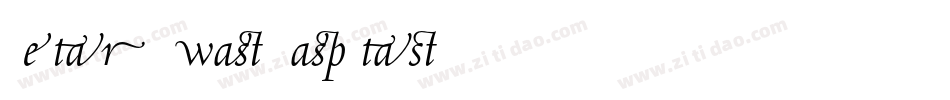 CentaurMT-SwashCapitals字体转换