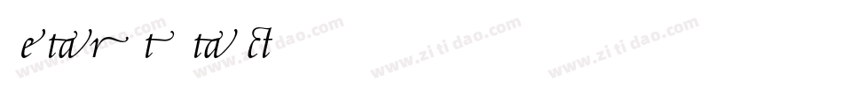 CentaurMTStd-Italic字体转换