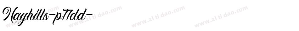 Hayhills-p77dd字体转换
