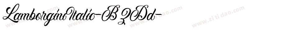 LamborginiItalic-BZDd字体转换