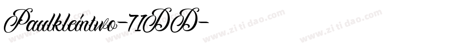 Paulkleintwo-71DD字体转换
