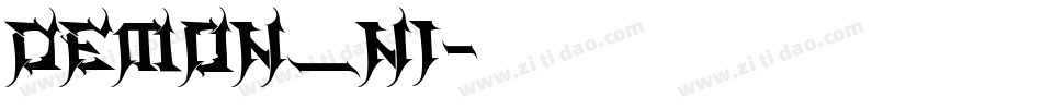 DEMON_NI字体转换