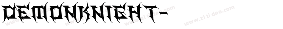 DemonKnight字体转换