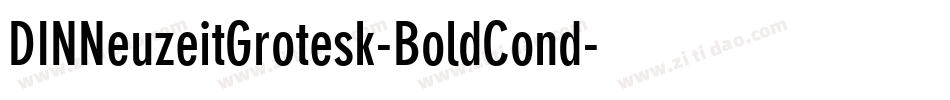 DINNeuzeitGrotesk-BoldCond字体转换
