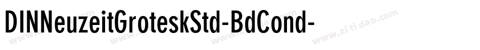 DINNeuzeitGroteskStd-BdCond字体转换