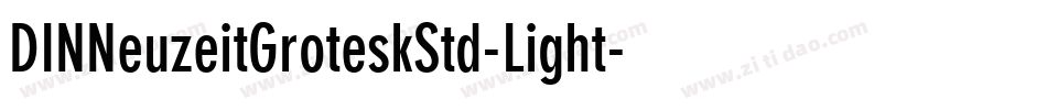DINNeuzeitGroteskStd-Light字体转换