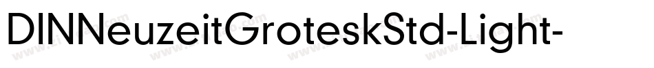DINNeuzeitGroteskStd-Light字体转换