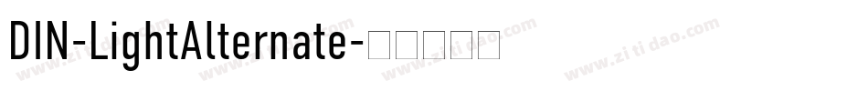 DIN-LightAlternate字体转换