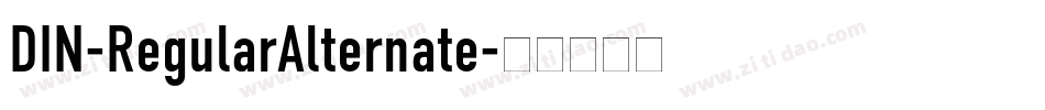 DIN-RegularAlternate字体转换