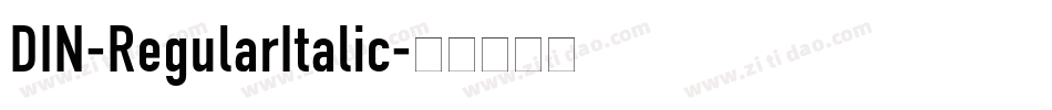 DIN-RegularItalic字体转换