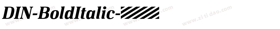 DIN-BoldItalic字体转换