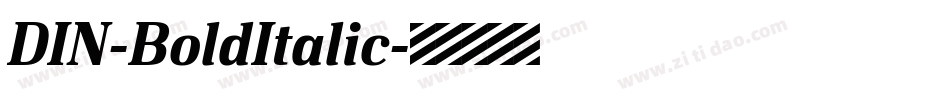 DIN-BoldItalic字体转换