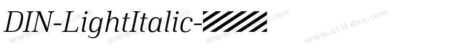 DIN-LightItalic字体转换