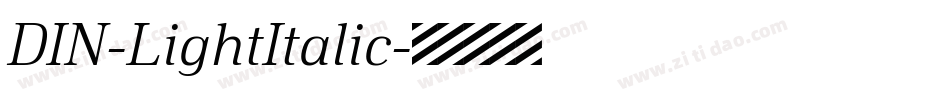 DIN-LightItalic字体转换