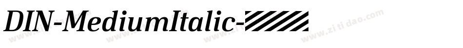 DIN-MediumItalic字体转换