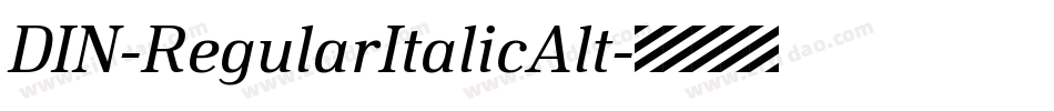 DIN-RegularItalicAlt字体转换