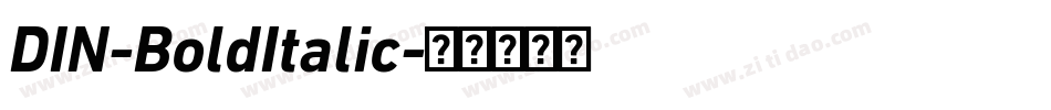 DIN-BoldItalic字体转换