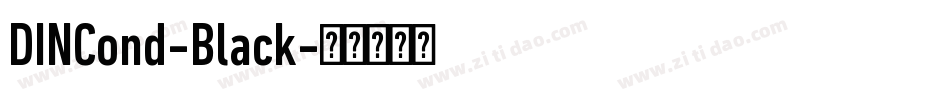 DINCond-Black字体转换