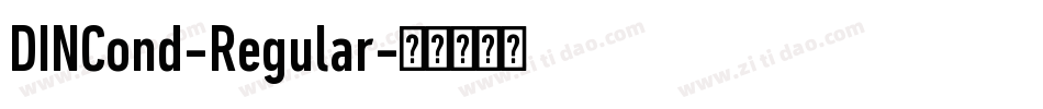 DINCond-Regular字体转换