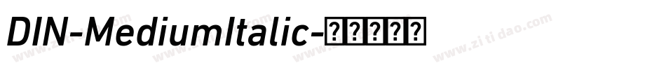 DIN-MediumItalic字体转换