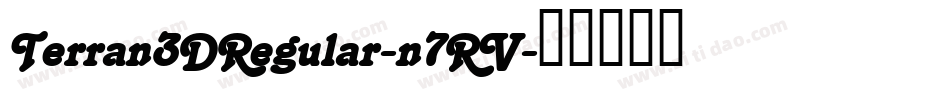 Terran3DRegular-n7RV字体转换