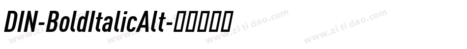 DIN-BoldItalicAlt字体转换