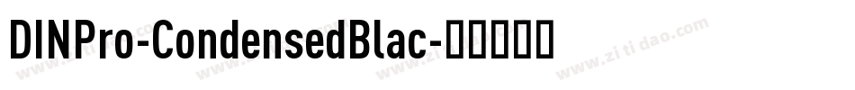 DINPro-CondensedBlac字体转换