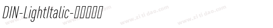 DIN-LightItalic字体转换