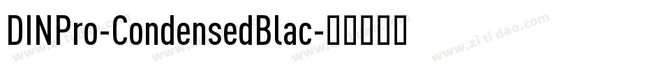 DINPro-CondensedBlac字体转换