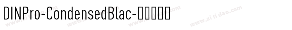 DINPro-CondensedBlac字体转换