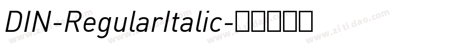 DIN-RegularItalic字体转换