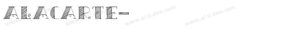 ALACARTE字体转换