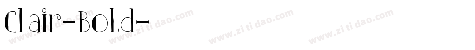 Clair-Bold字体转换