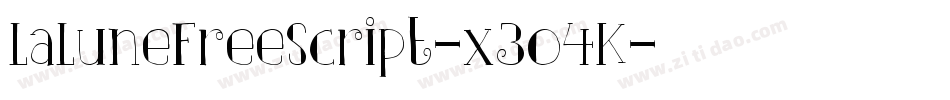 LaLuneFreeScript-x3o4K字体转换