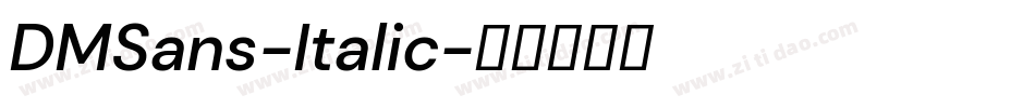 DMSans-Italic字体转换