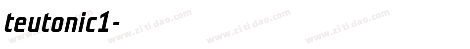 teutonic1字体转换