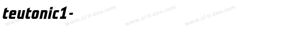 teutonic1字体转换