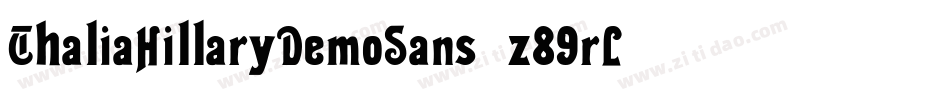 ThaliaHillaryDemoSans-z89rL字体转换