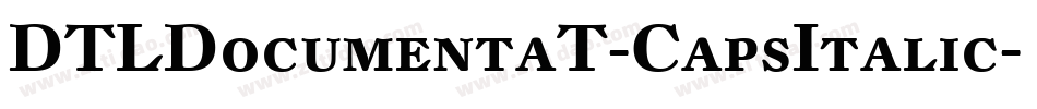 DTLDocumentaT-CapsItalic字体转换